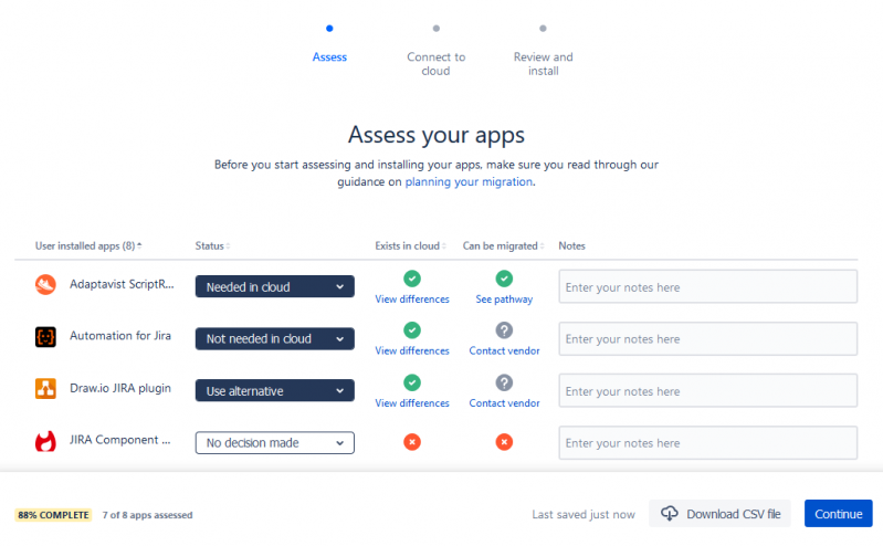 jira cloud migration assistant screen3