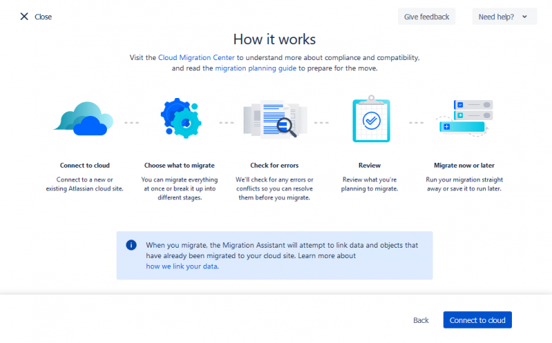 jira cloud migration assistant screen1