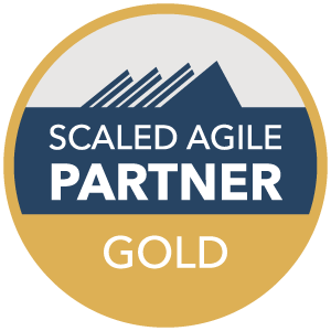 Gold scaled agile partner badge
